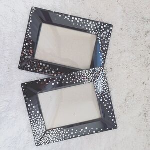 Black and Silver Rhinestone Picture Frames